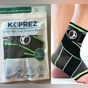 Koprez Ankle Brace Support Compression Sleeve Plantar Fasciitis Pain Relief XL